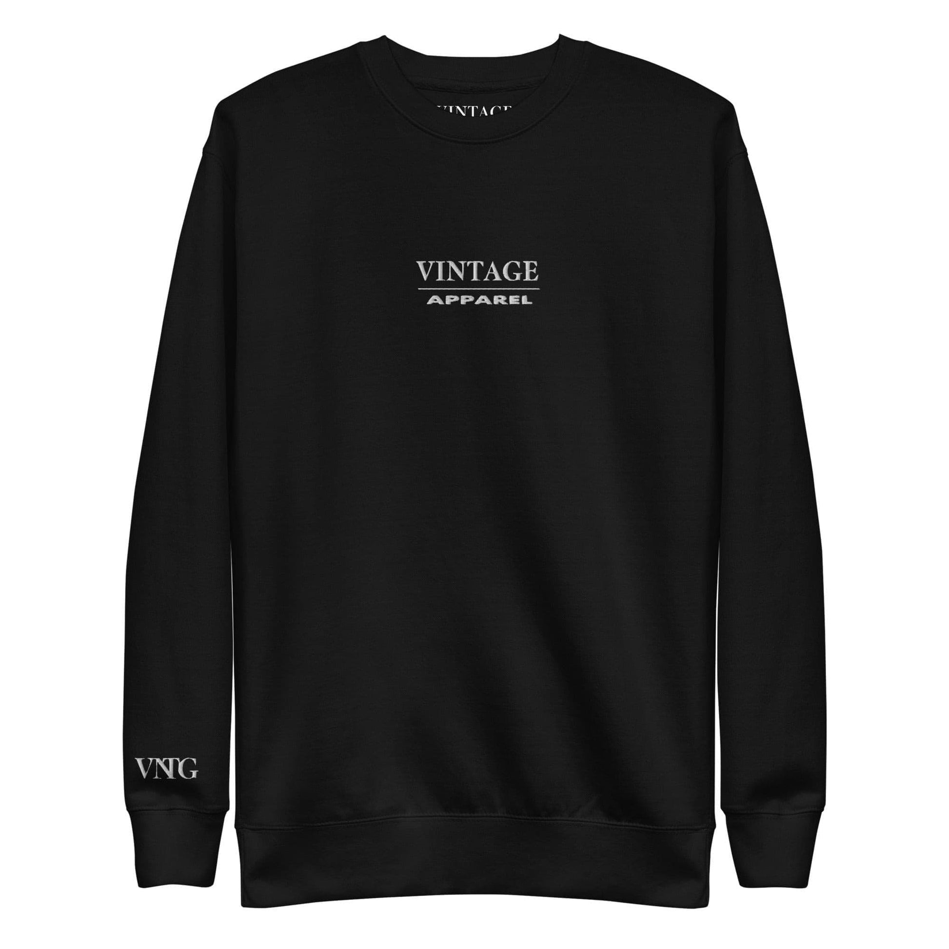 BOX LOGO EMBROIDERED SWEATER BLACK - VINTAGE APPAREL