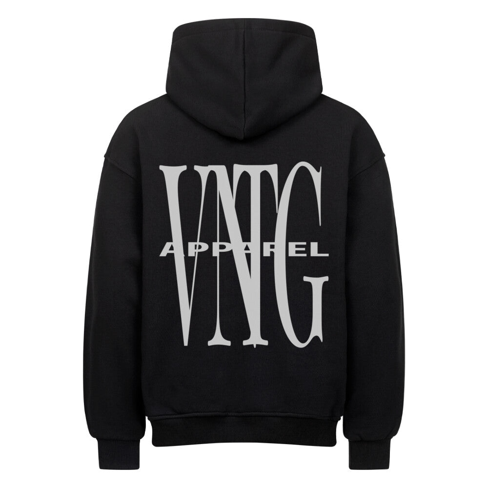 BOX OVERSIZED HOODIE BLACK - VINTAGE APPAREL