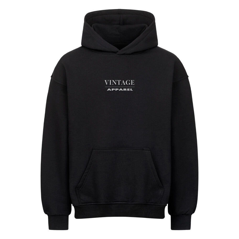 BOX OVERSIZED HOODIE BLACK - VINTAGE APPAREL