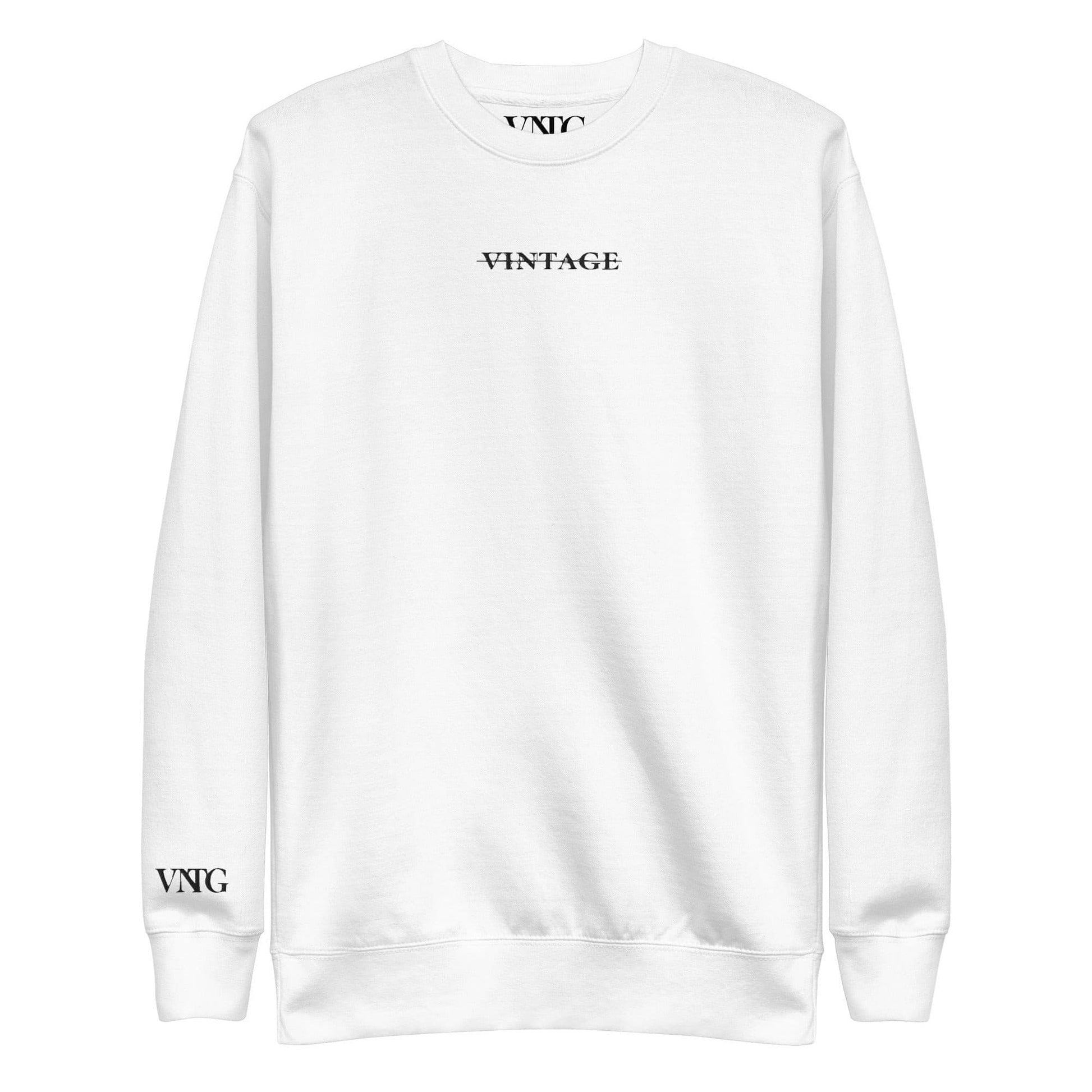 DELUSION EMBROIDERED SWEATER WHITE - VINTAGE APPAREL
