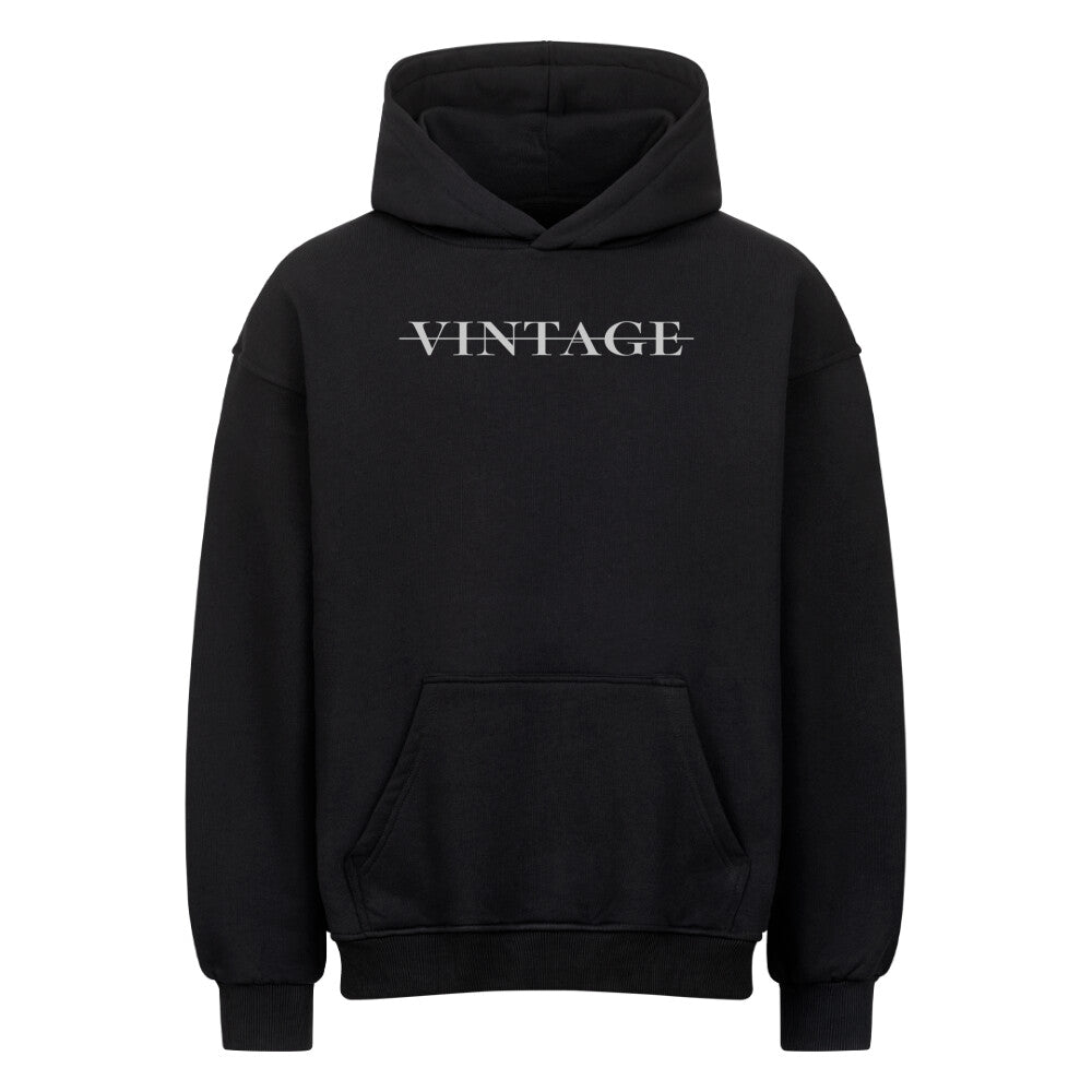 DELUSION OVERSIZED HOODIE BLACK - VINTAGE APPAREL