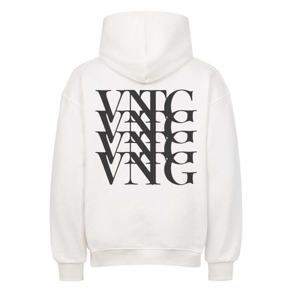 DELUSION OVERSIZED HOODIE WHITE - VINTAGE APPAREL